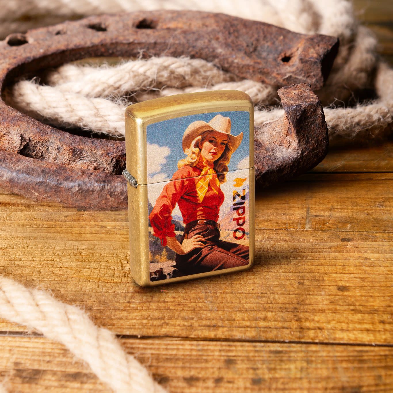 Zippo Rancher Design Regular Street Brass Windproof Lighter