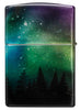 Back view of Zippo Colorful Sky Design 540 Tumbled Chrome Windproof Lighter.