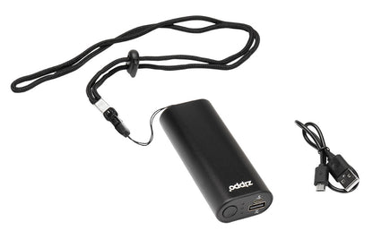Orange HeatBankÂ® 6 Rechargeable Hand Warmer standing at a slight angle