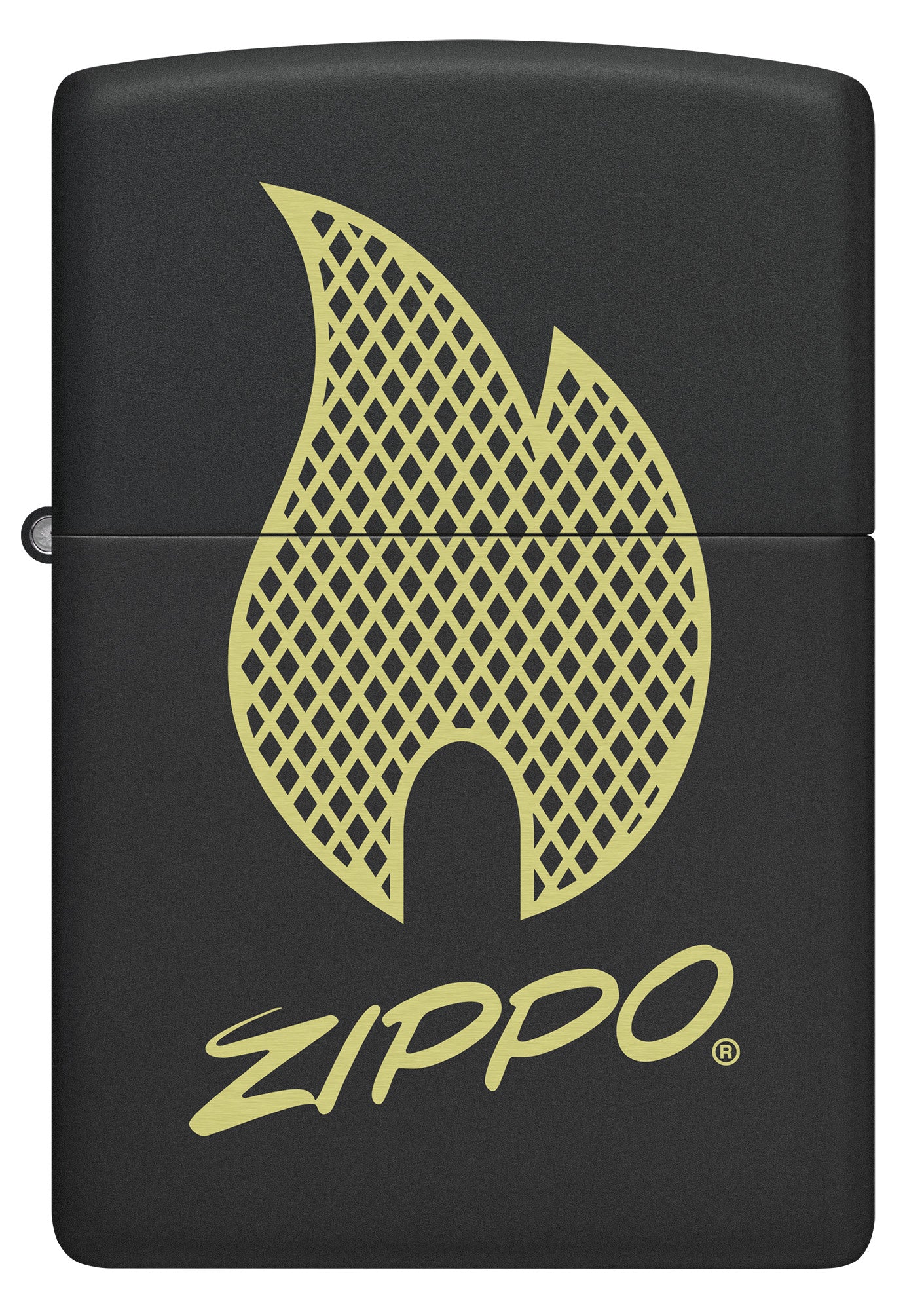 Front shot of Zippo Script Logo Design Windproof Lighter.