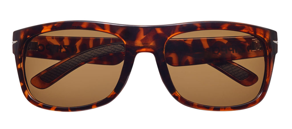 Front shot of Polarized Curved Sunglasses OB33 - Leopard
