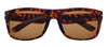 Front shot of Polarized Curved Sunglasses OB33 - Leopard