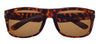 Front shot of Polarized Curved Sunglasses OB33 - Leopard