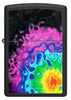 Front shot of Zippo Pattern Design Black Matte Windproof Lighter.