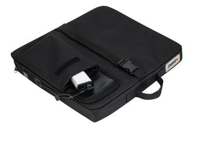 Bottom view of Zippo Heated Seat - Single showing a HeatBankÂ® 3 (not included) plugged into the seat.