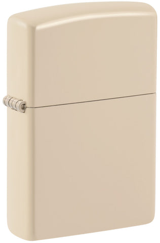 Front shot of Classic Flat Sand Windproof Lighter standing at a 3/4 angle