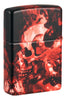 Back shot of Zippo Spooky Skulls 540 Matte Windproof Lighter standing at a 3/4 angle.