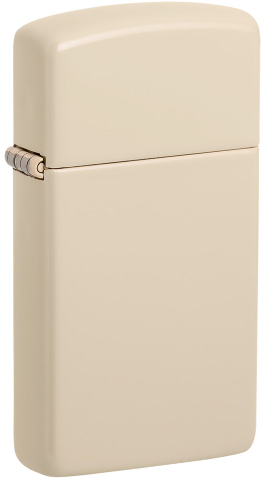Front shot of Slim® Flat Sand Windproof Lighter standing at a 3/4 angle.