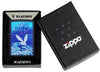 Zippo Playboy Navy Matte Windproof Lighter in its packaging.