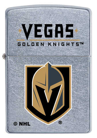Front of NHL Vegas Golden Knights Street Chrome™ Windproof Lighter