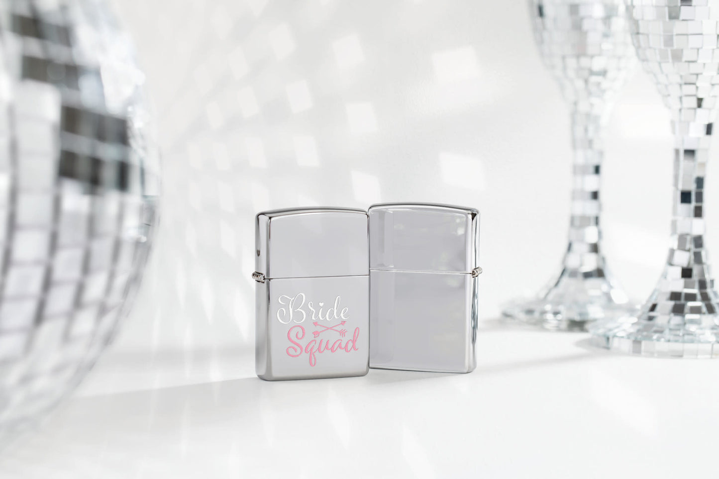 Lifestyle Image of Colorful Bridesquad Design Windproof Lighter