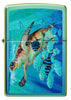 Front view of Zippo Guy Harvey High Polish Teal Windproof Lighter.