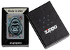 Zippo Floral Gorilla Design Flat Grey Windproof Lighter in its packaging.