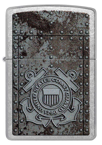 Front view of Zippo U.S. Coast Guard Windproof Lighter.