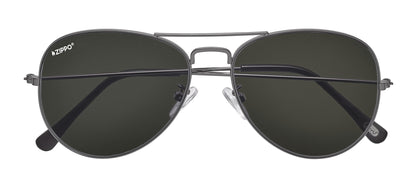 Front shot of Classic Pilot Sunglasses OB36 - Black