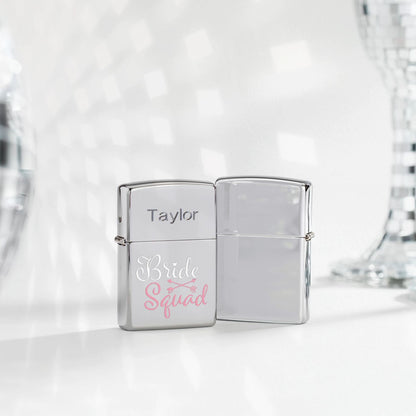 Lifestyle Image of Colorful Bridesquad Design Windproof Lighter