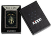 Zippo Mystic Nature Design Black Ice Windproof Lighter in its packaging.