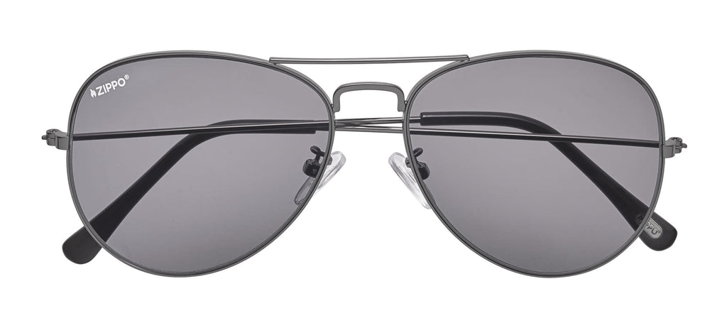 Front shot of Classic Pilot Sunglasses OB36 - Smoke Grey