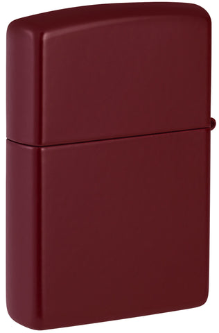 Back view of Zippo Classic Merlot Windproof Lighter standing at a 3/4 angle.