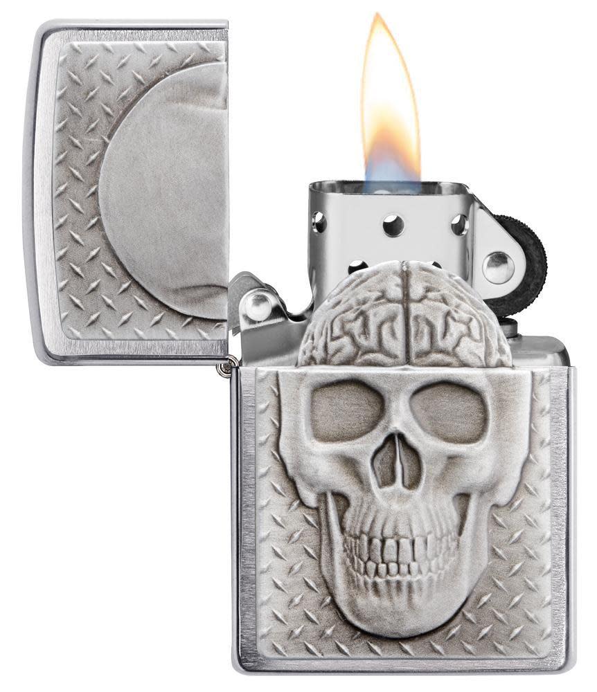 Skull with Brain Surprise Windproof Lighter | Zippo USA