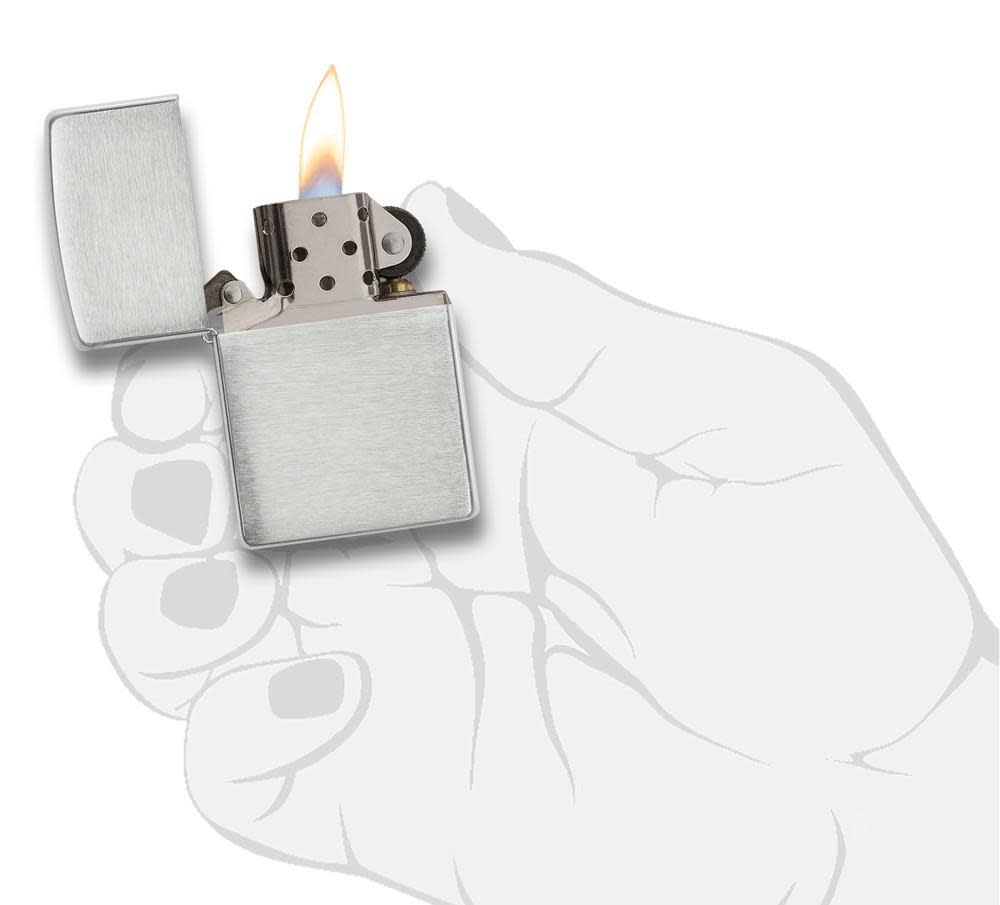 Luxury Brushed Sterling Silver Windproof Lighter | Zippo USA