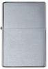 Front view of Brushed Chrome Vintage Windproof Lighter.