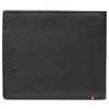 Back of black leather Wallet With Zippo Flame Metal Plate - ID Window