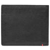 Back of black leather Wallet With Anchor Metal Plate - ID Window