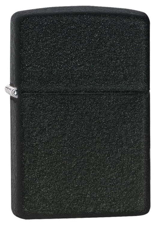Front view of the Black CrackleÂ® Lighter shot at a 3/4 angle 
