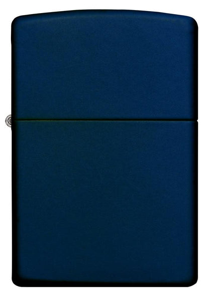Front shot of Classic Navy Matte Windproof Lighter 
