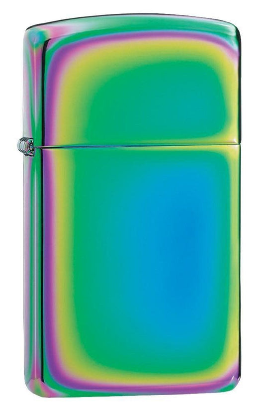 Front shot of SlimÂ® Multi Color Windproof Lighter standing at a 3/4 angle.