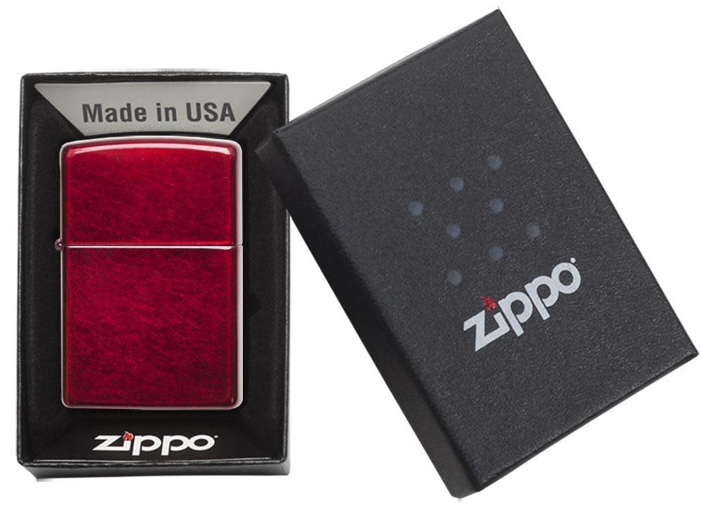 Classic Candy Apple Red™ Windproof Lighter in its packaging