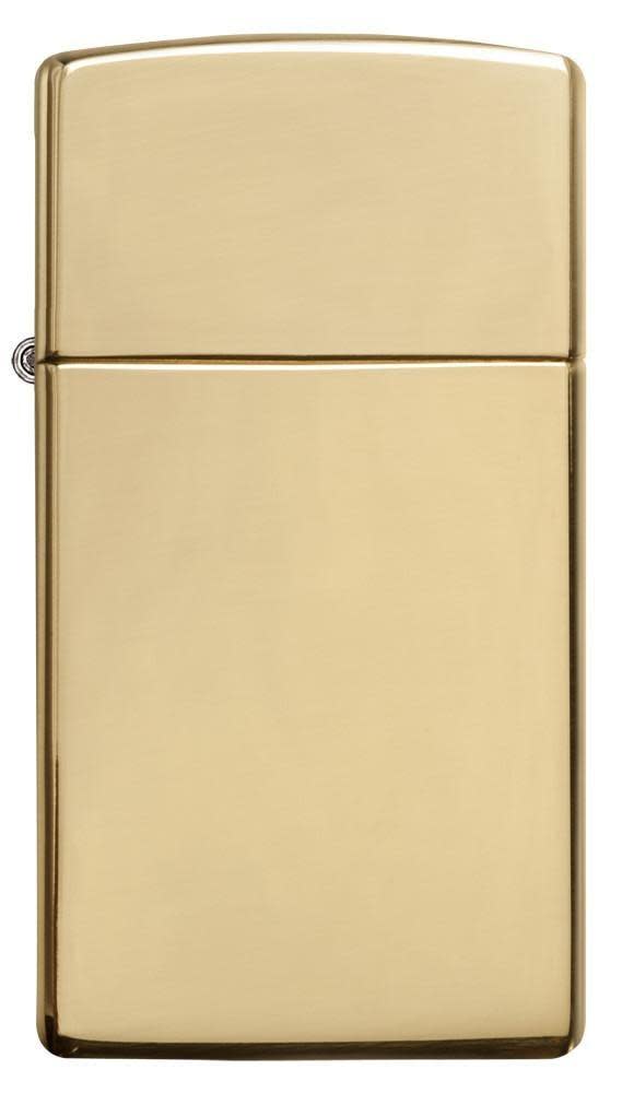 SlimÂ® High Polish Brass Finish Windproof Lighter.