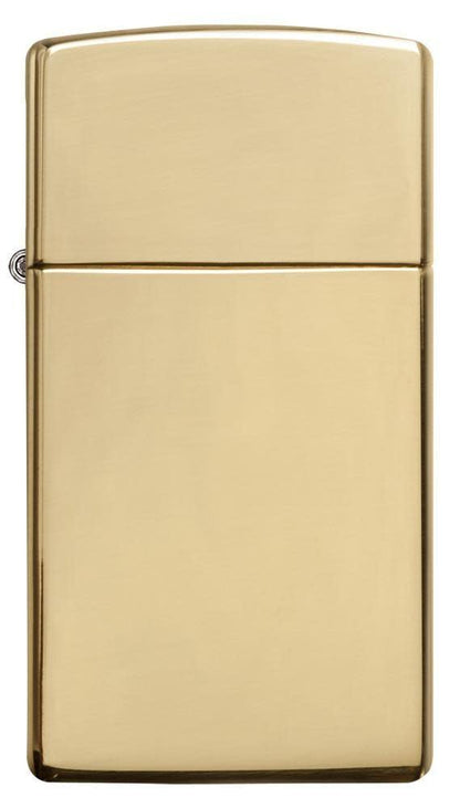 SlimÂ® High Polish Brass Finish Windproof Lighter.
