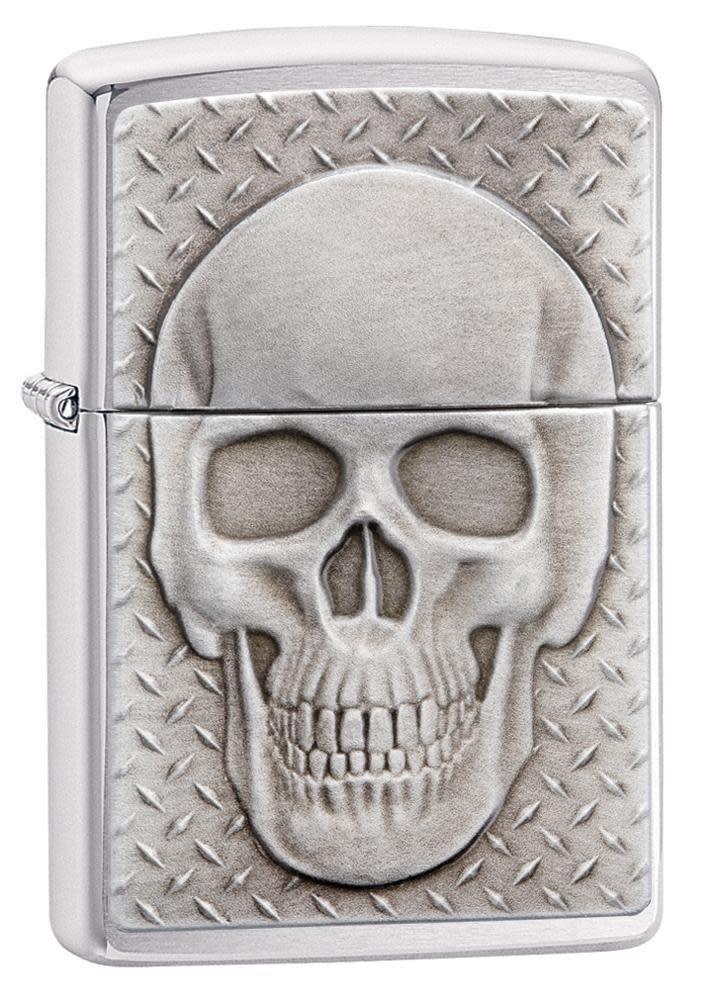 Skull with Brain Surprise Windproof Lighter 3/4 View