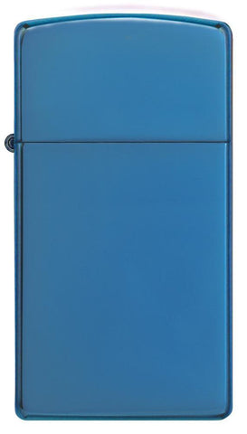 Front view of High Polish Blue Finish with Slim Case.