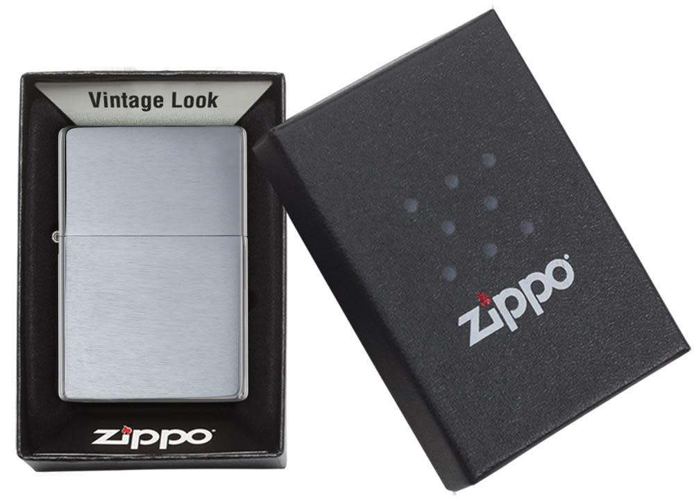 ZIPPO Vintage Brush Chrome | Zippo Street Chrome Replica
