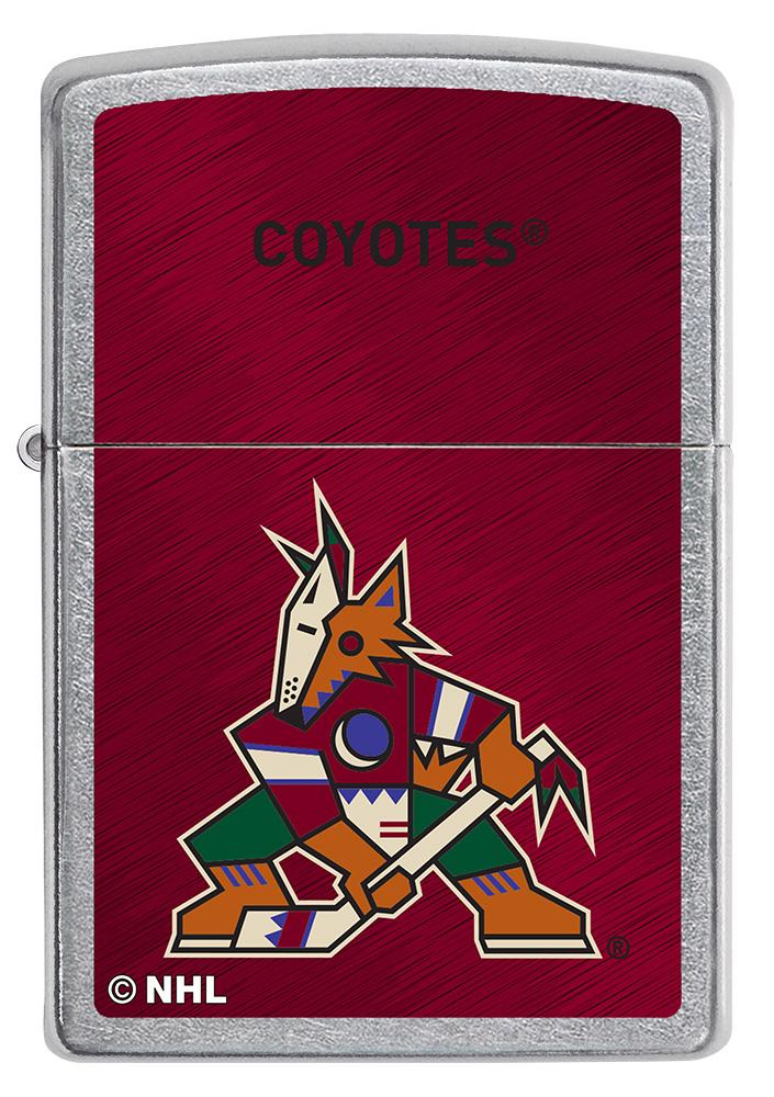 Front of NHL® Arizona Coyotes Street Chrome™ Windproof Lighter