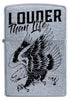 Front view of the Louder Than Life 18 Eagles Dare Lighter