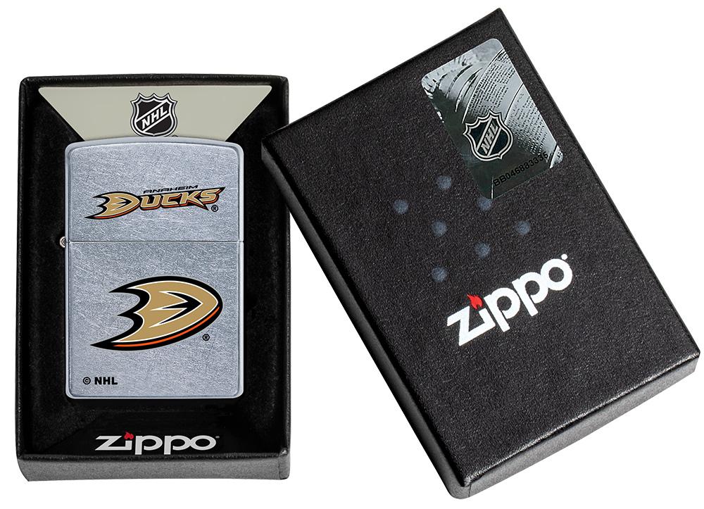 ©NHL Anaheim Ducks Street Chrome™ Windproof Lighter in its packaging