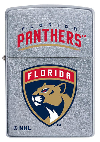 Front of NHL Florida Panthers Street Chrome™ Windproof Lighter