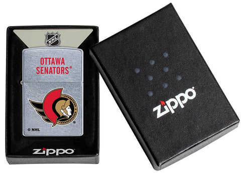 NHL® Ottawa Senators® Street Chrome™ Windproof Lighter in its packaging