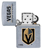 ©NHL Vegas Golden Knights Street Chrome™ Windproof Lighter with its lid open and unlit