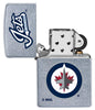 ©NHL Winnipeg Jets Street Chrome™ Windproof Lighter with its lid open and unlit