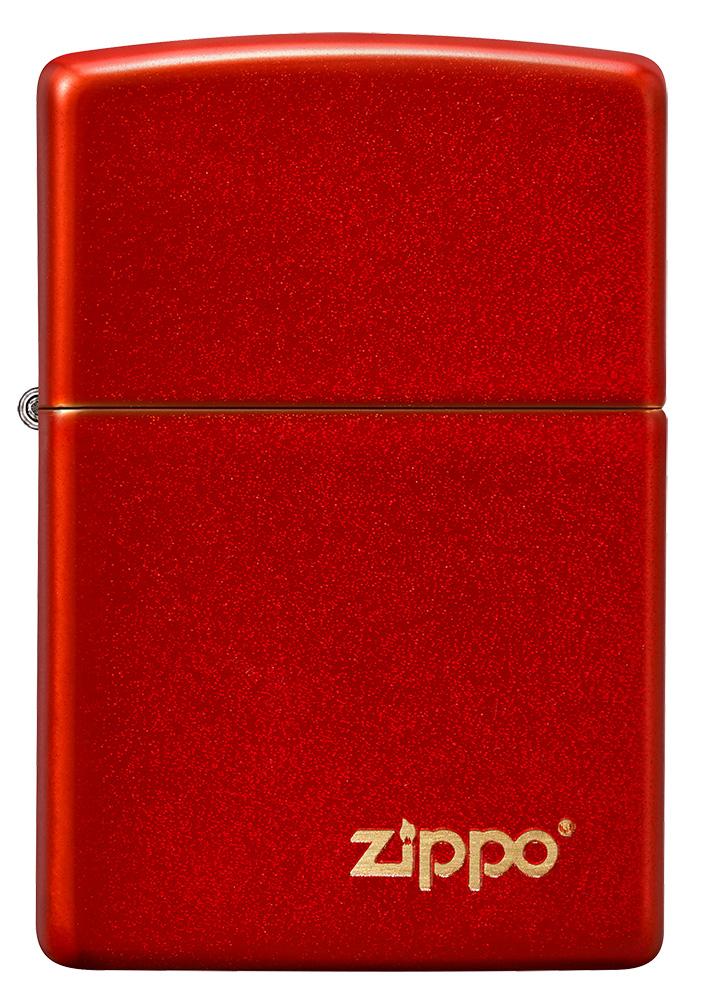 Classic Metallic Red Zippo Logo Windproof Lighter | Zippo USA