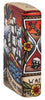Angle shot of Nautical Tattoo Design 540 Color Windproof Lighter, showing the front and right side of the lighters design