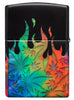Back of Leaf Flame Multi Color Design 540 Color Windproof Lighter
