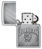 Jim Beam® Since 1795 Street Chrome™ Windproof Lighter with its lid open and unlit.