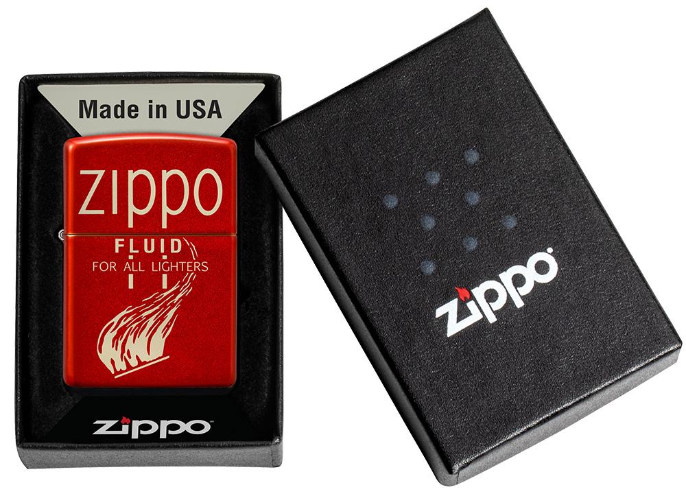 Zippo Retro Design Metallic Red Windproof Lighter | Zippo USA