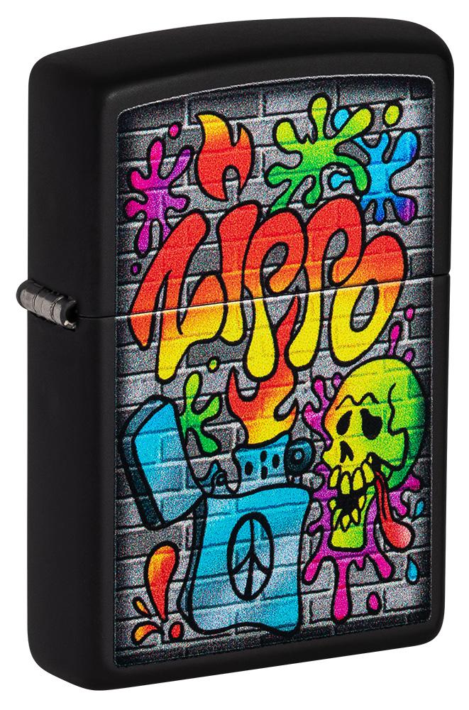 Zippo Street Art Design Black Matte Windproof Lighter | Zippo USA